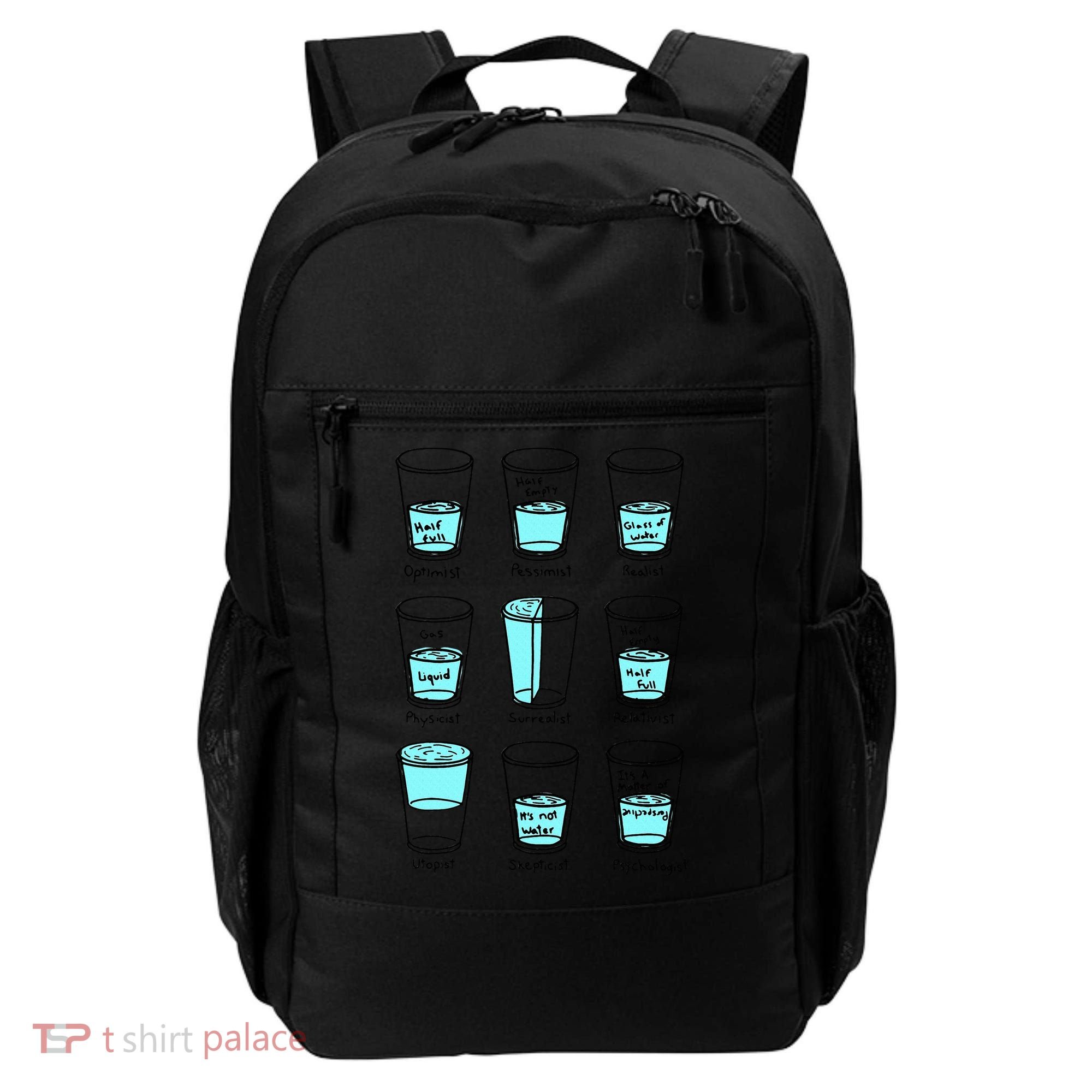 Glass half empty funny meme Psychologist Edition  Backpack