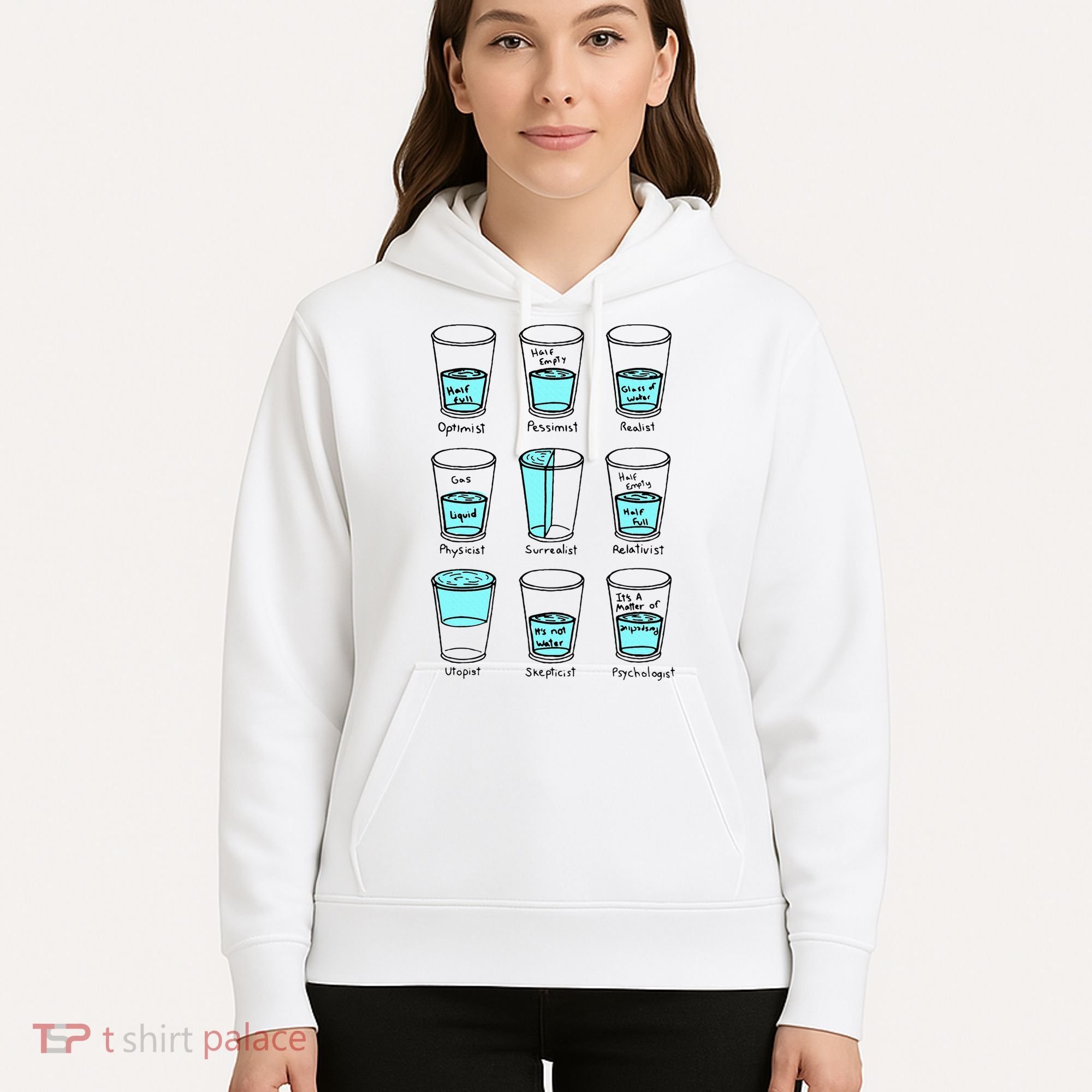 Glass half empty funny meme Psychologist Edition  Hoodie