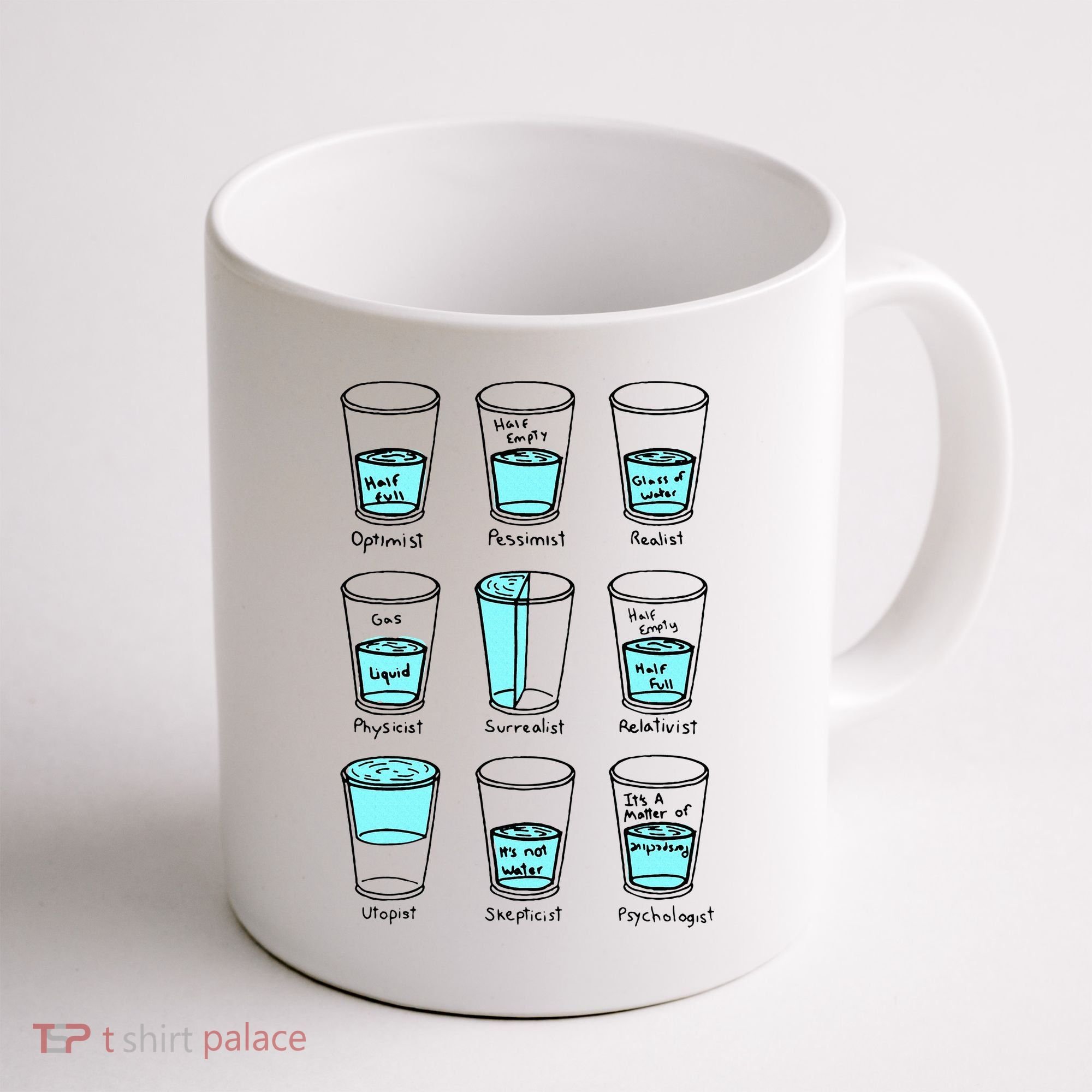 Glass half empty funny meme Psychologist Edition  Coffee Mug