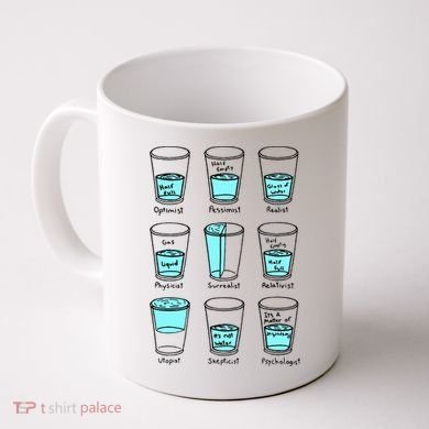 Glass half empty funny meme Psychologist Edition  Coffee Mug