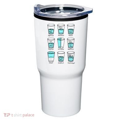 Glass half empty funny meme Psychologist Edition  Tumbler