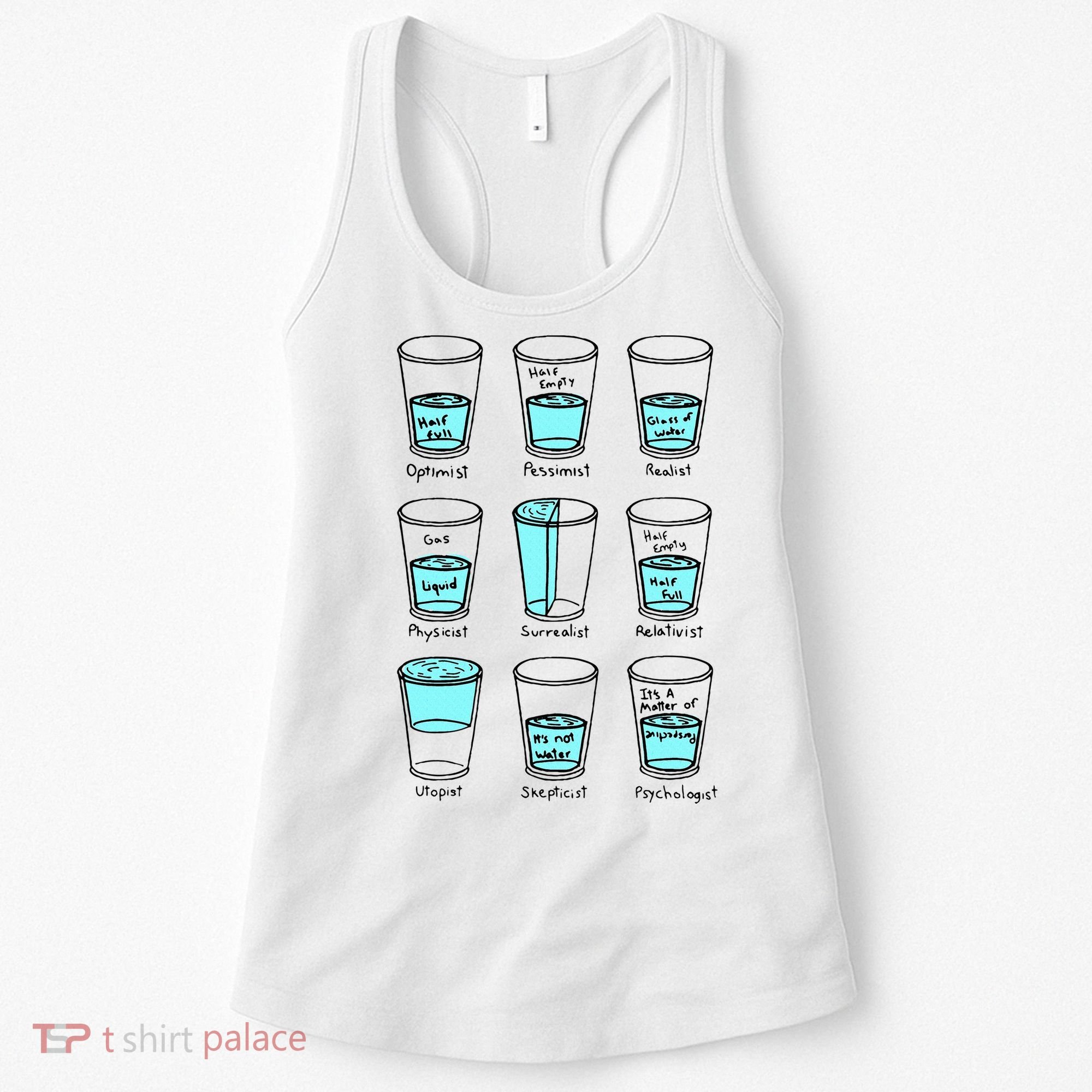 Glass half empty funny meme Psychologist Edition  Women's Tank Top