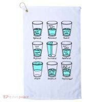 Glass half empty funny meme Psychologist Edition  Golf Towel thumb 0