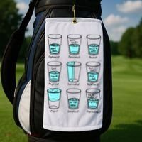Glass half empty funny meme Psychologist Edition  Golf Towel thumb 2