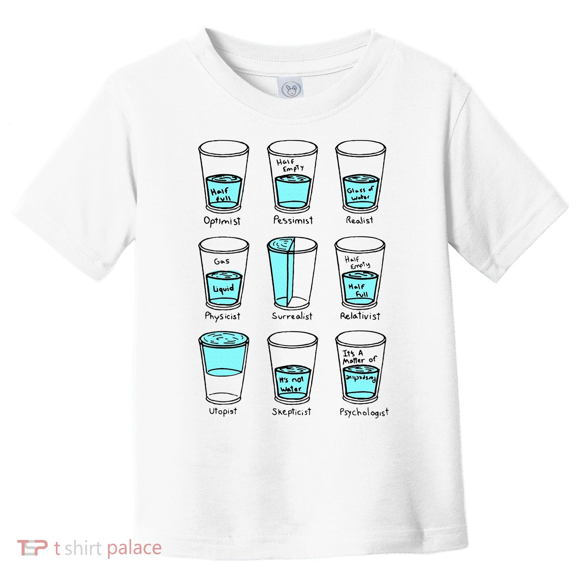 Glass half empty funny meme Psychologist Edition  Toddler T-Shirt