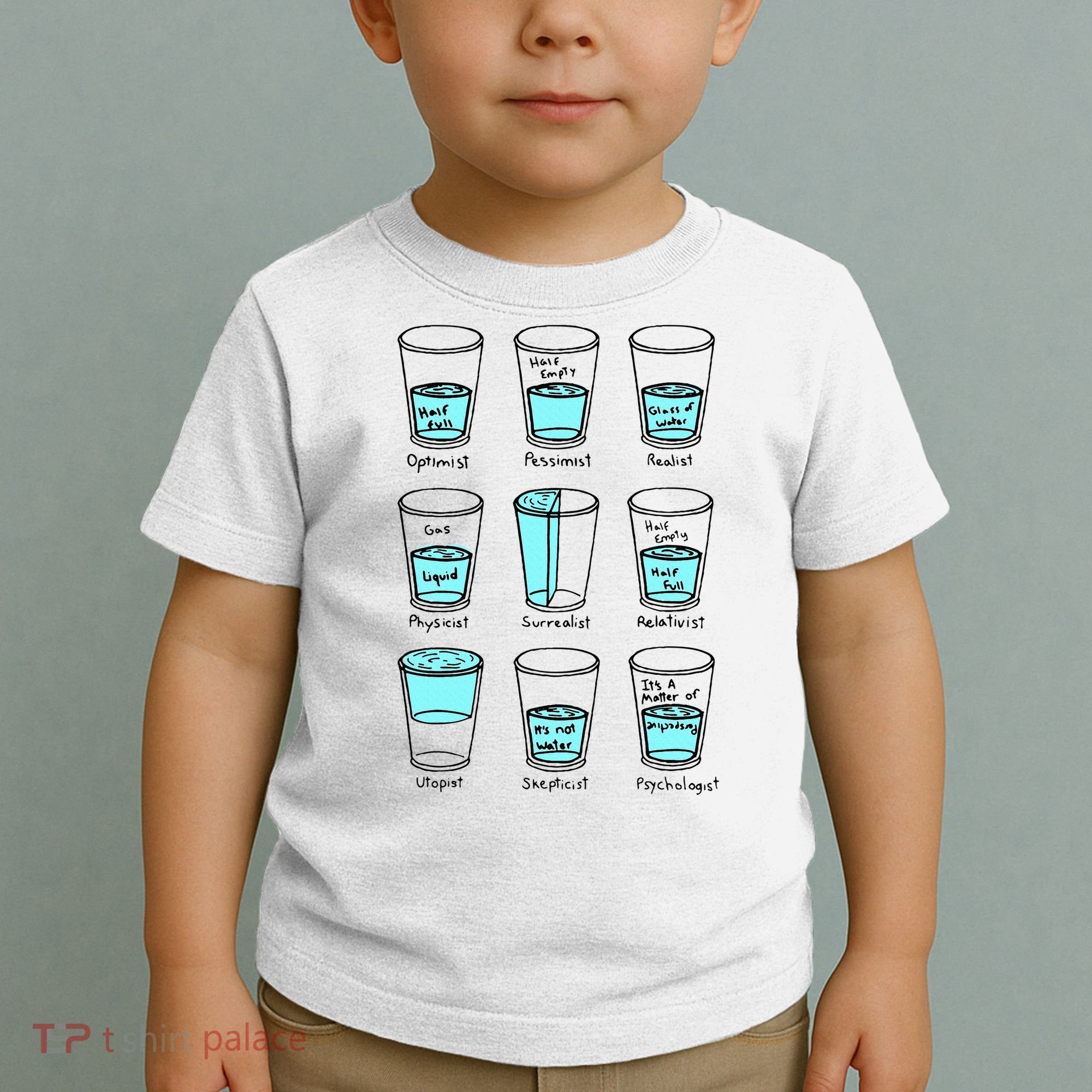 Glass half empty funny meme Psychologist Edition  Toddler T-Shirt