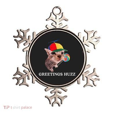 Greetings Huzz Funny Gen Z Gen Alpha Slang Silly Cat Meme Ornament