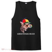 Greetings Huzz Funny Gen Z Gen Alpha Slang Silly Cat Meme PosiCharge Competitor Tank thumb 0