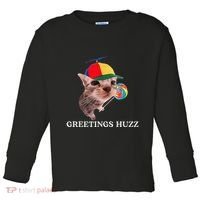 Greetings Huzz Funny Gen Z Gen Alpha Slang Silly Cat Meme Toddler Long Sleeve Shirt thumb 0