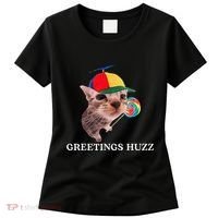 Greetings Huzz Funny Gen Z Gen Alpha Slang Silly Cat Meme Women's T-Shirt thumb 0