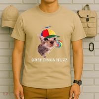 Greetings Huzz Funny Gen Z Gen Alpha Slang Silly Cat Meme T-Shirt thumb 6
