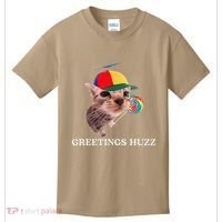Greetings Huzz Funny Gen Z Gen Alpha Slang Silly Cat Meme Kids T-Shirt thumb 0