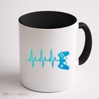 Gamer Heartbeat For Gaming Gift Coffee Mug thumb 1