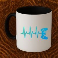 Gamer Heartbeat For Gaming Gift Coffee Mug thumb 2