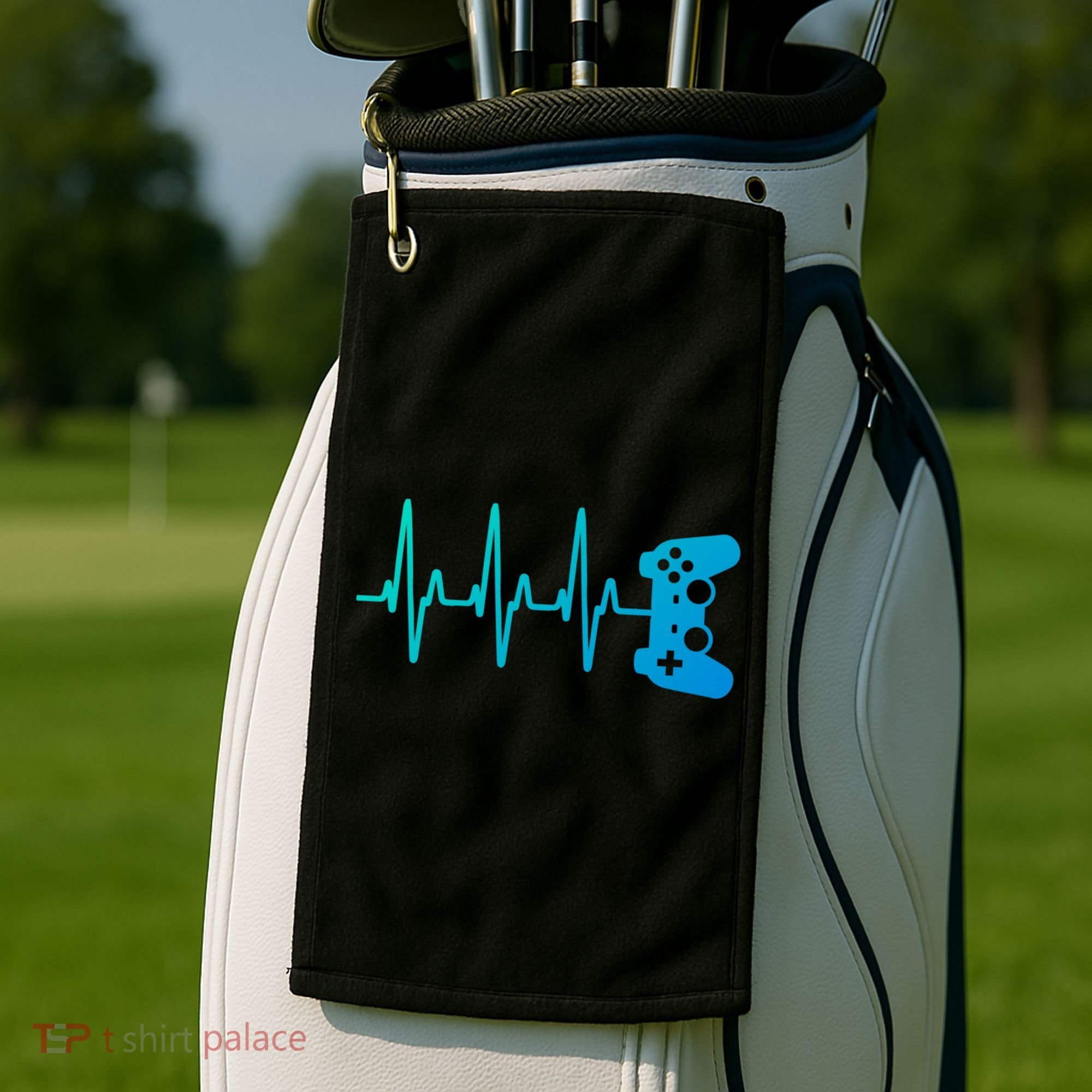 Gamer Heartbeat For Gaming Gift Golf Towel