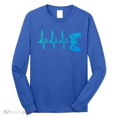 Gamer Heartbeat For Gaming Gift Long Sleeve Shirt