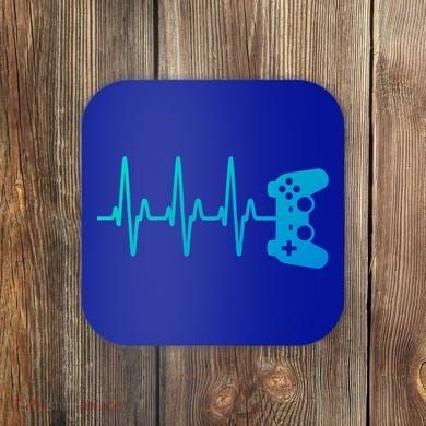 Gamer Heartbeat For Gaming Gift Coaster