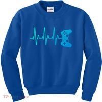 Gamer Heartbeat For Gaming Gift Kids Sweatshirt thumb 0