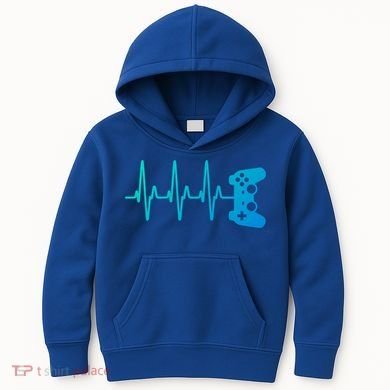 Gamer Heartbeat For Gaming Gift Kids Hoodie
