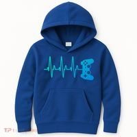 Gamer Heartbeat For Gaming Gift Kids Hoodie thumb 0