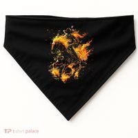 Ghost Horse Flaming Cowboy  USA-Made Doggie Bandana thumb 0