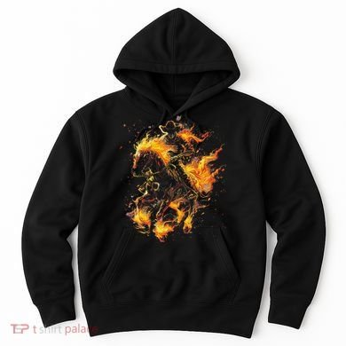 Ghost Horse Flaming Cowboy  Hoodie