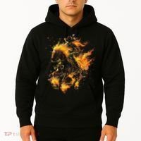 Ghost Horse Flaming Cowboy  Hoodie thumb 2