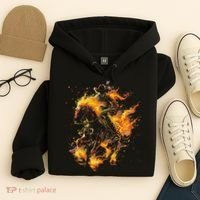 Ghost Horse Flaming Cowboy  Hoodie thumb 4