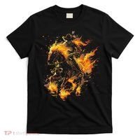 Ghost Horse Flaming Cowboy  T-Shirt thumb 0