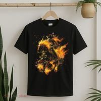 Ghost Horse Flaming Cowboy  T-Shirt thumb 2