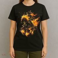 Ghost Horse Flaming Cowboy  T-Shirt thumb 4