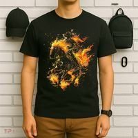 Ghost Horse Flaming Cowboy  T-Shirt thumb 6