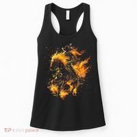 Ghost Horse Flaming Cowboy  Women's Tank Top thumb 0