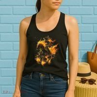 Ghost Horse Flaming Cowboy  Women's Tank Top thumb 2