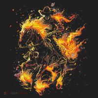 Ghost Horse Flaming Cowboy  Hat thumb 2