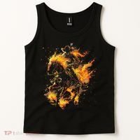 Ghost Horse Flaming Cowboy  Tank Top thumb 2