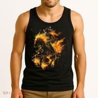Ghost Horse Flaming Cowboy  Tank Top thumb 3