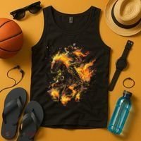 Ghost Horse Flaming Cowboy  Tank Top thumb 4