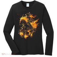 Ghost Horse Flaming Cowboy  Women's Long Sleeve Shirt thumb 0