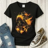 Ghost Horse Flaming Cowboy  Women's T-Shirt thumb 3