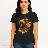 Ghost Horse Flaming Cowboy  Women's T-Shirt thumb 4