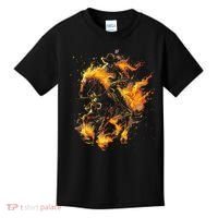 Ghost Horse Flaming Cowboy  Kids T-Shirt thumb 0