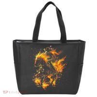 Ghost Horse Flaming Cowboy  Tote Bag thumb 0