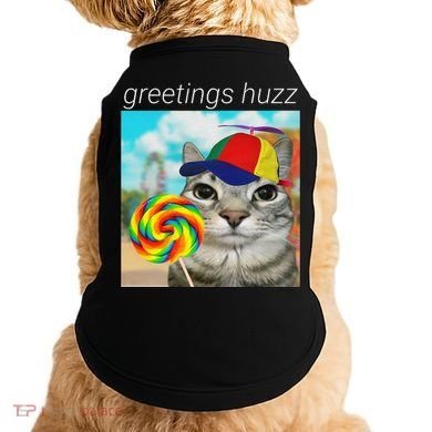 Greetings Huzz Funny Gen Z Gen Alpha Slang Meme Gift Doggie Tank