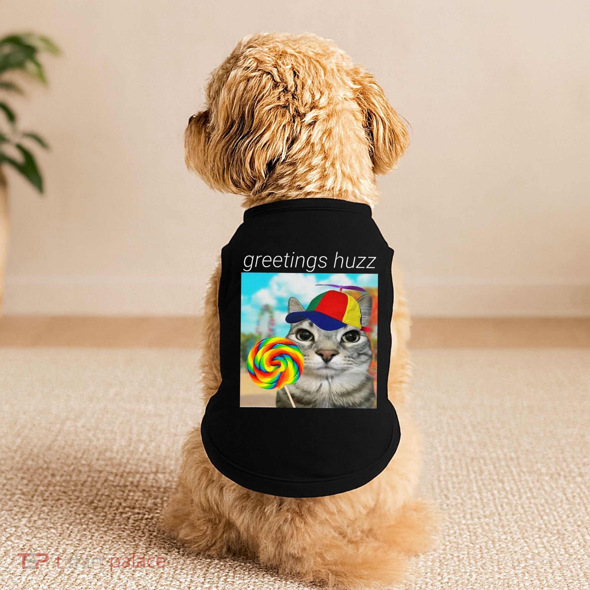 Greetings Huzz Funny Gen Z Gen Alpha Slang Meme Gift Doggie Tank