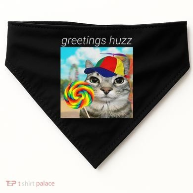 Greetings Huzz Funny Gen Z Gen Alpha Slang Meme Gift USA-Made Doggie Bandana