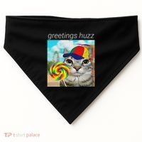 Greetings Huzz Funny Gen Z Gen Alpha Slang Meme Gift USA-Made Doggie Bandana thumb 0