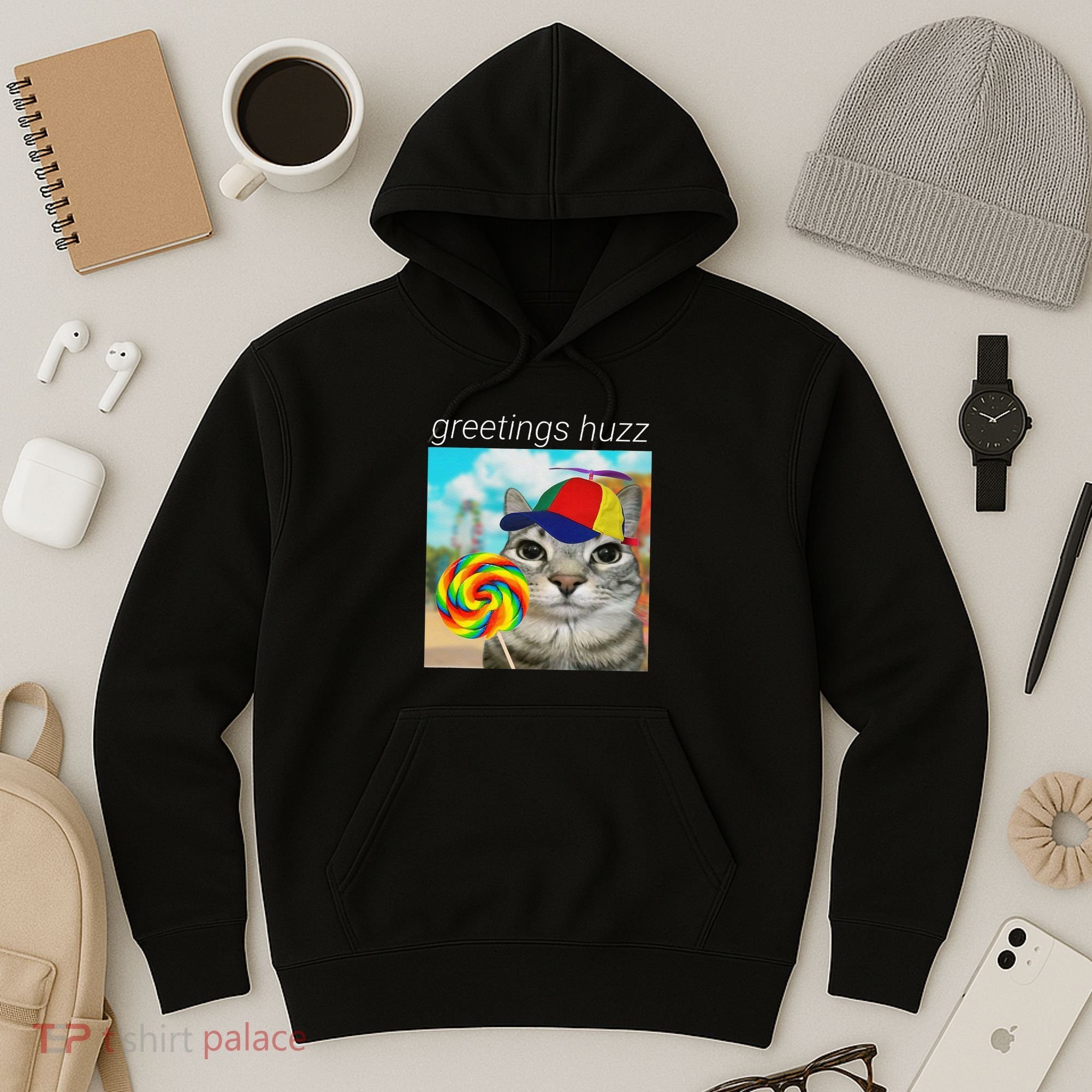 Greetings Huzz Funny Gen Z Gen Alpha Slang Meme Gift Hoodie