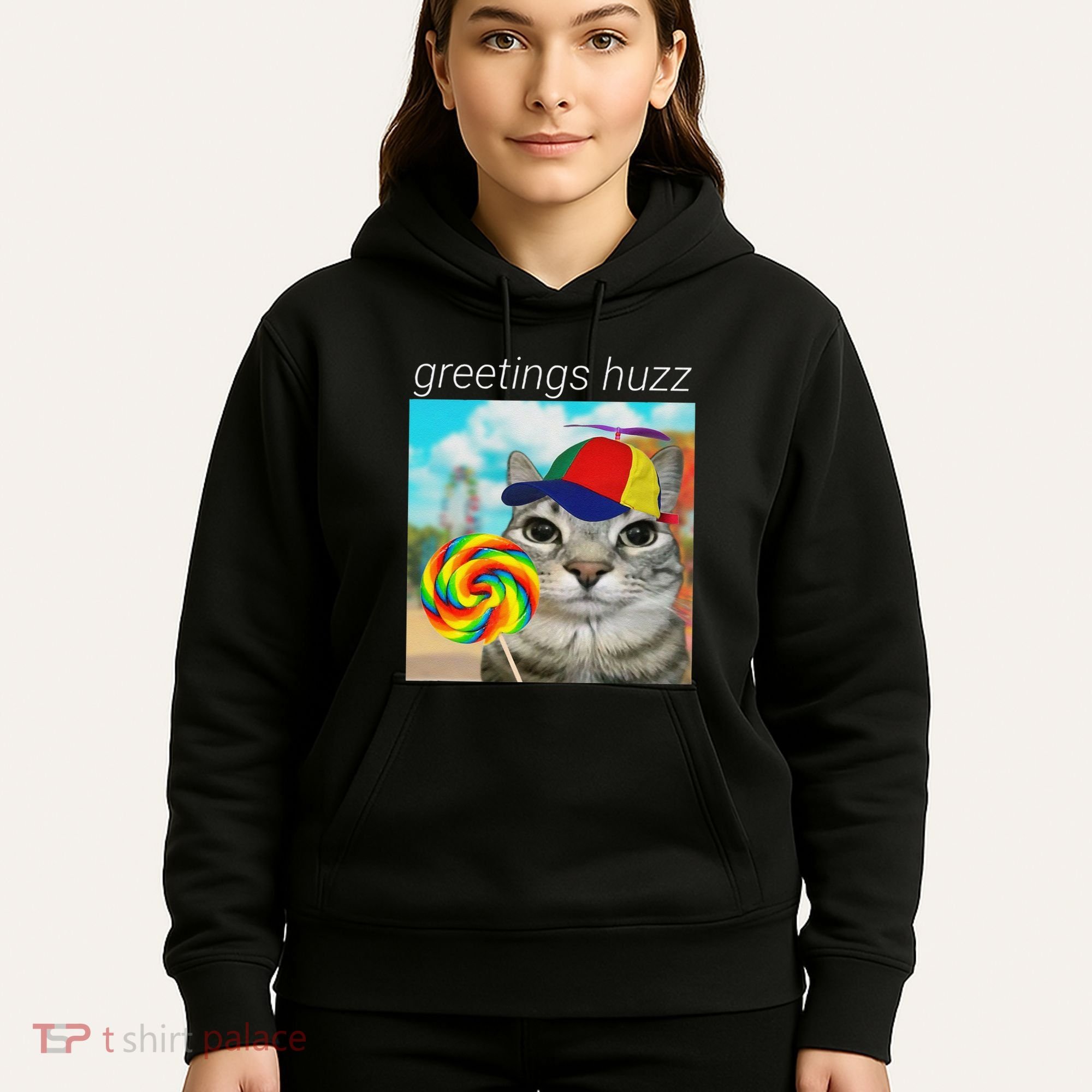 Greetings Huzz Funny Gen Z Gen Alpha Slang Meme Gift Hoodie