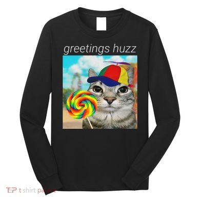 Greetings Huzz Funny Gen Z Gen Alpha Slang Meme Gift Long Sleeve Shirt